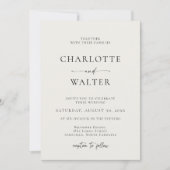 Modern Minimalist Elegant Wedding Invitations Save The Date (Voorkant)