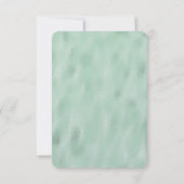 Modern Minimalist Emerald and Gold Wedding RSVP Kaartje (Achterkant)