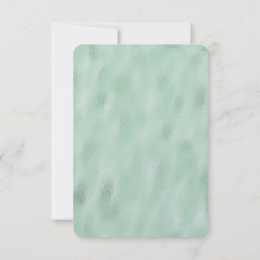 Modern Minimalist Emerald and Gold Wedding RSVP Kaartje (Achterkant)