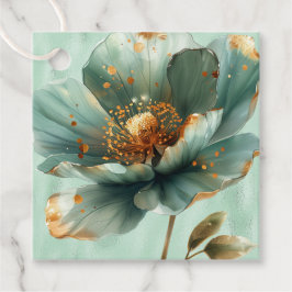 Modern Minimalist Emerald and White Wedding Favor  Bedankjes Labels