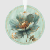 Modern Minimalist Emerald Gold Wedding Ornament (achterkant)