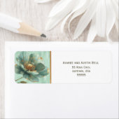 Modern Minimalist Emerald White Address Label (Insitu)