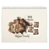 Modern Minimalist Family Photo Calendar 2026 Kalender (Hoes)