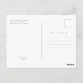 Modern minimalist Faux Gold Cross Memorial Funeral Briefkaart (Achterkant)