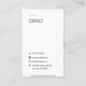 Modern minimalist Feminine Golden Ginkgo Visitekaartje (Achterkant)