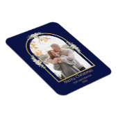 Modern minimalist Floral Arch Foto Royal Blue Magneet (Rechterzijde)