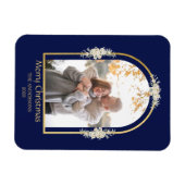 Modern minimalist Floral Arch Foto Royal Blue Magneet (Horizontaal)