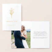 Modern minimalist Floral Bouquet Wedding Folie Kaarten (Display)