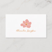 Modern minimalist Floral Terracotta roze ventilato Visitekaartje (Voorkant)