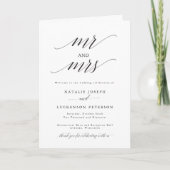 Modern Minimalist Folded Wedding Program Programma (Voorkant)