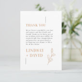 Modern Minimalist Foliage Dank u kaart (Staand voorkant)
