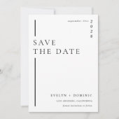 Modern Minimalist Formal Wedding Announcement Save The Date (Voorkant)