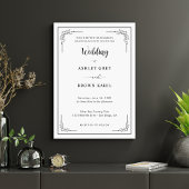 Modern Minimalist Full Clean Front Photo Wedding  Kaart