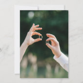 Modern Minimalist Full Photo Overlay Wedding  Kaart (Achterkant)