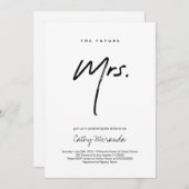 Modern minimalist Future Mrs. Vrijgezellenfeest Kaart (Voorkant / Achterkant)