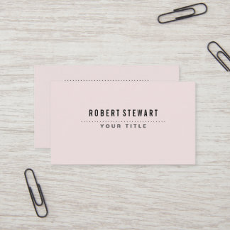 Modern minimalist generic baby pink visitekaartje