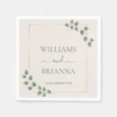 Modern Minimalist Geometric Frame Wedding  Servet (Voorkant)