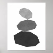 Modern minimalist geometric pebble art print (Voorkant)