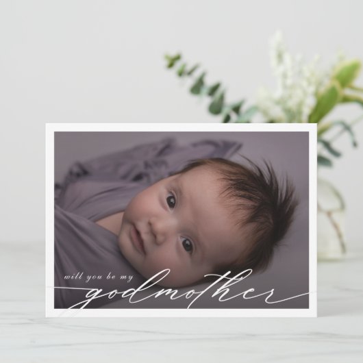Modern minimalist Godmoeder-fotovoorstel (Staand voorkant)