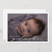 Modern minimalist Godmoeder-fotovoorstel (Voorkant / Achterkant)