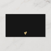 Modern minimalist gold and black order thank you visitekaartje (Achterkant)