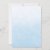 Modern Minimalist Gold and Blue Poppy Wedding   Kaart (Achterkant)