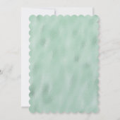 Modern Minimalist Gold and Emerald Wedding  Kaart (Achterkant)