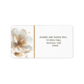 Modern Minimalist Gold and White Address Etiket (Voorkant)