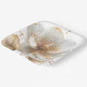 Modern Minimalist Gold and White Wedding Papieren Bordje (Gebogen)