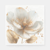 Modern Minimalist Gold and White Wedding Servet (Voorkant)