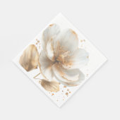 Modern Minimalist Gold and White Wedding Servet (Hoek)