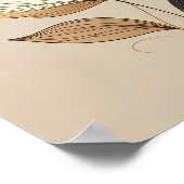 Modern Minimalist Gold & Black Botanical Floral Li Poster (Hoek)