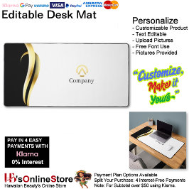 Modern Minimalist Gold Black White Business Bureaumat