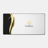 Modern Minimalist Gold Black White Business Bureaumat (Voorkant)