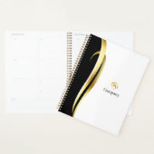 Modern Minimalist Gold Black White Business  Planner (Display)