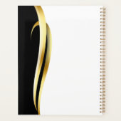 Modern Minimalist Gold Black White Business  Planner (Achterkant)