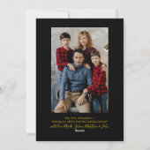 Modern Minimalist Gold Script Happy Holidays Photo Feestdagenkaart (Achterkant)