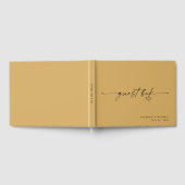 Modern Minimalist Gold Script Wedding Gastenboek (Volledig)