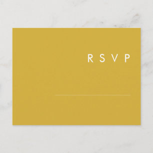 Modern minimalist Gold Wedding RSVP Briefkaart