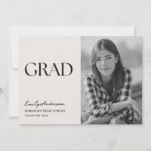 Modern Minimalist Graduation Photo Announcement Aankondiging (Voorkant)