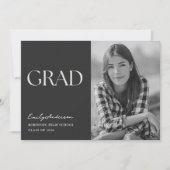 Modern Minimalist Graduation Photo Announcement Aankondiging (Voorkant)