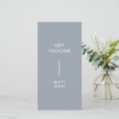 Modern Minimalist Gray QR Code Gift Certificate (Staand voorkant)