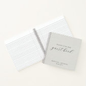 Modern minimalist Gray Wedding Notitieboek (Binnen)