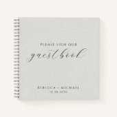 Modern minimalist Gray Wedding Notitieboek (Voorkant)