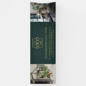 Modern Minimalist Green Custom Business Logo Spandoek (Verticaal)