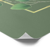 Modern Minimalist Green Geometric Wedding Banner Poster (Hoek)
