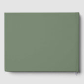 Modern Minimalist Green Photo Wedding Guest Book Gastenboek (Achterkant)
