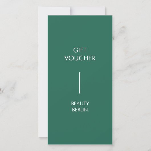 Modern Minimalist Green QR Code Gift Certificate (Voorkant)