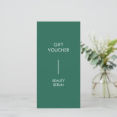 Modern Minimalist Green QR Code Gift Certificate (Staand voorkant)