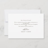 Modern Minimalist Greenery Foliage Wedding Bedankkaart (Achterkant)